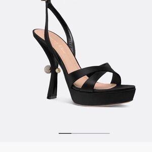 Dior Tribales black satin heels